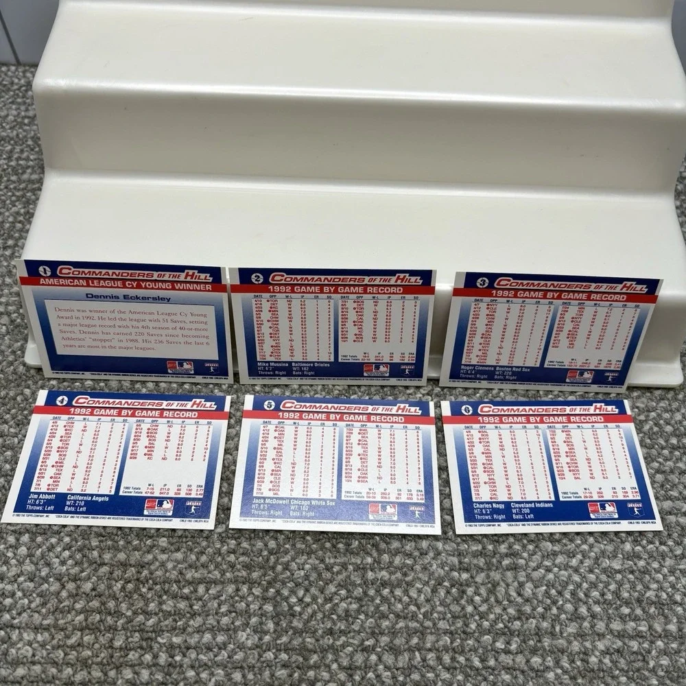 1993‎ Topps Coca-Cola Commanders of the Hill Baseball Card Set 30 Cards